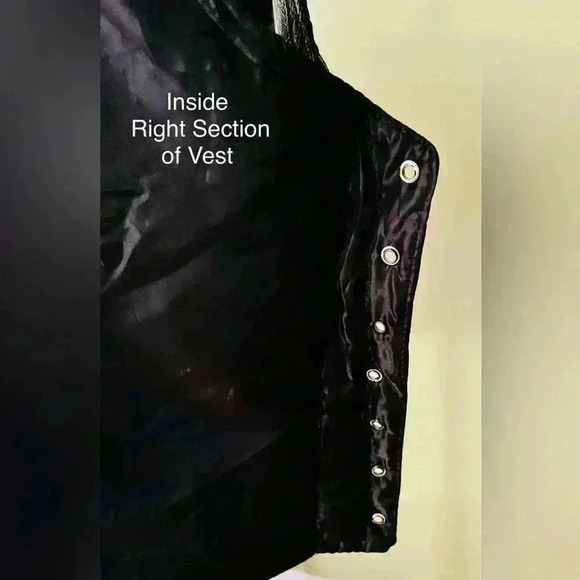 Black GENUINE HOG LEATHER VEST
BY ROCKY RANCH MIDEST - Picture 8 of 11